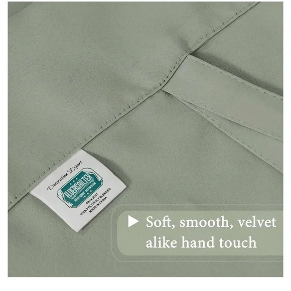 Sage curtain, like new, 1 - Picture 2 of 5